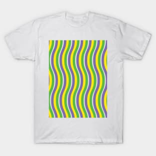 Purple Gold Green Waves T-Shirt